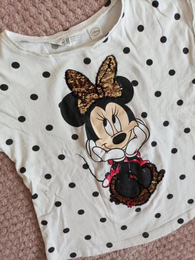 Dívčí tričko Minnie-flitry H&M vel.122/128