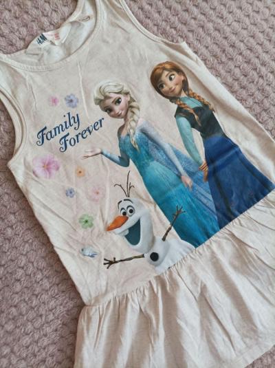 Dívčí šatičky Frozen Elsa+Anna vel.98/104