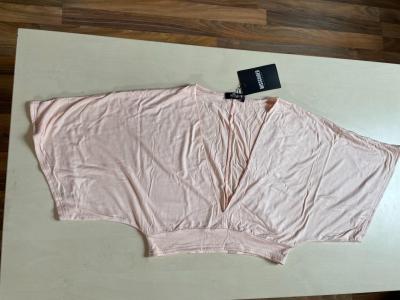 Nový růžový / nude crop top, vel M, Missguided