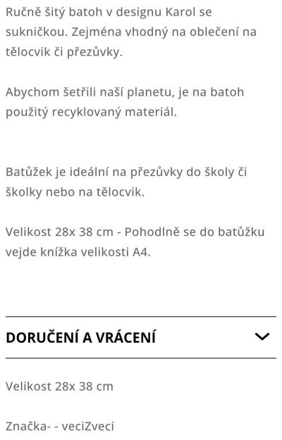 Ručně šitý batůžek Karol a Kvído