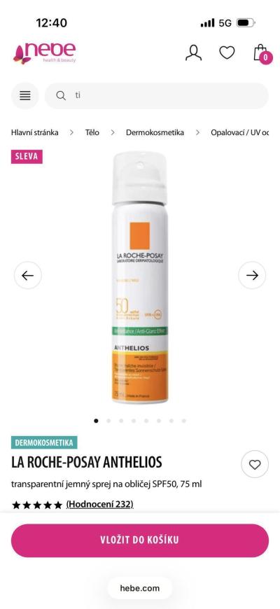 Kosmetika a hygienické potřeby | Neviditelna mlha Vichy Ideal Soleil - nahrada?