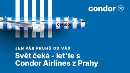Condor rozšiřuje lety z Prahy s rychlým přestupem ve Frankfurtu