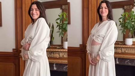 Anne Hathaway (43) je potřetí těhotná. Ukázala bříško v dojemném videu